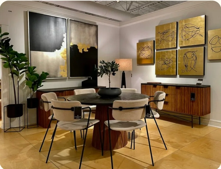 Dining collection, one of the three rooms in the swap